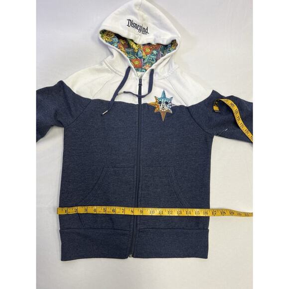 Disneyland Resort Blue Spirit Jersey Sweater Zip Up Hoodie Size XS Embroidery - Picture 10 of 16